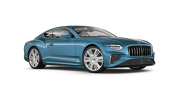 Bentley Melbourne New Bentley Continental GT Azure coupe front three quarter in Light Windsor Blue paint