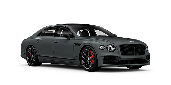 Bentley Melbourne Bentley Flying Spur S front side angled view in Cambrian Grey coloured exterior. 