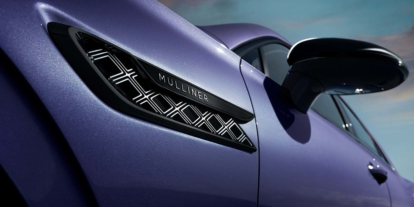 Bentley Melbourne Bentley Flying Spur Mulliner in Tanzanite Purple paint with Blackline Specification wing vent